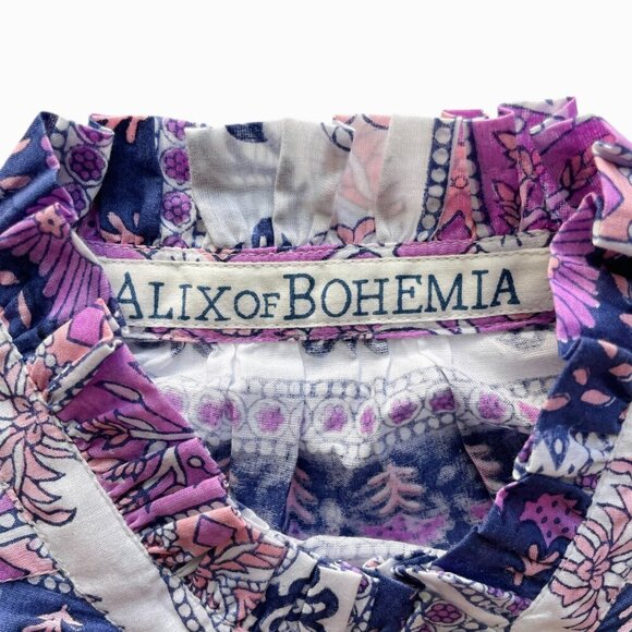 Alix of Bohemia Annabel Lavender Dawn Shirt Purple Blouse XL Cotton - Picture 9 of 11